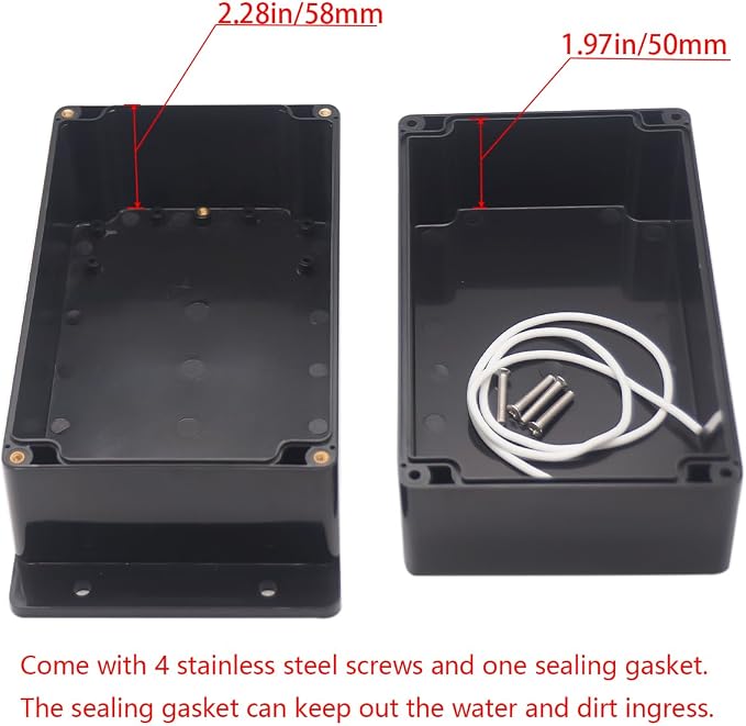 Project Box ABS Black Electrical Boxes IP65 Outdoor Waterproof Box Electronic - Image 5