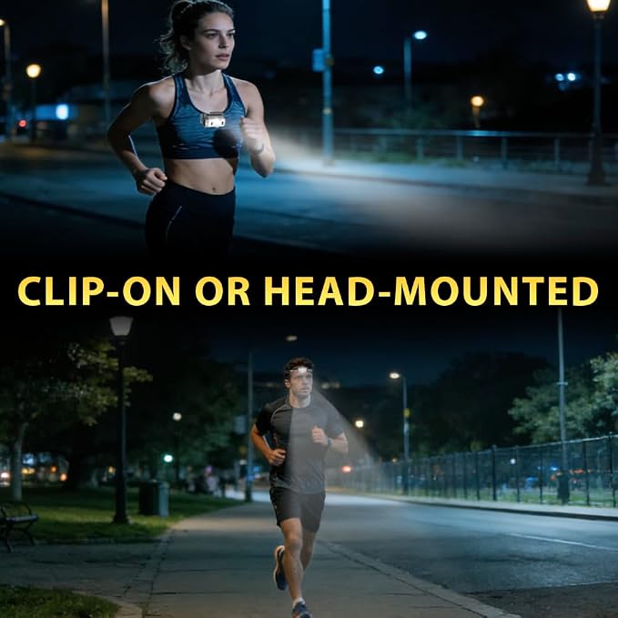 LED Headlamp Rechargeable Type-C, 2 Pack Super Bright Head Lamps, 8 Modes Clip - Image 6