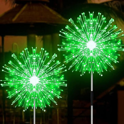 JJGoo Solar Firework Lights, 2 Pack 150 LEDs 2 Lighting Modes Solar Lights by JJGoo