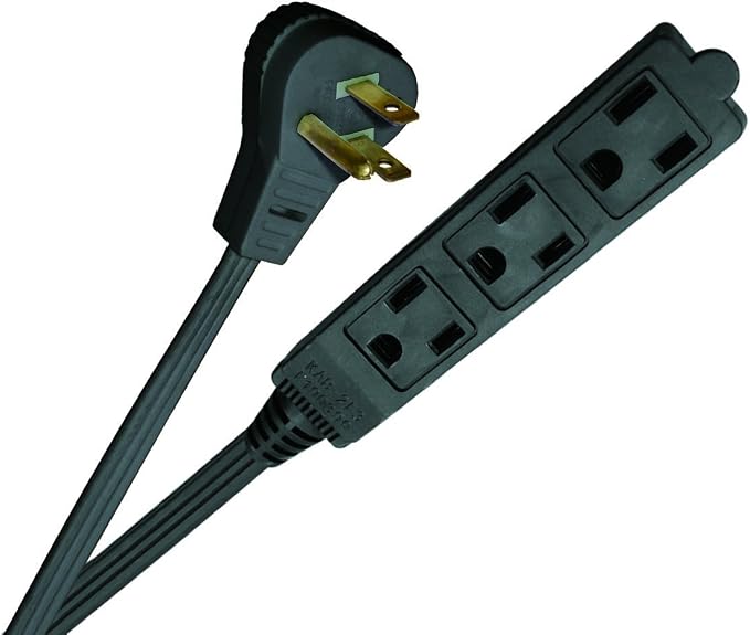 Woods 2243 16/3 Flat Indoor Extension Cord, 3 Grounded Outlets, Right Angled - Image 12