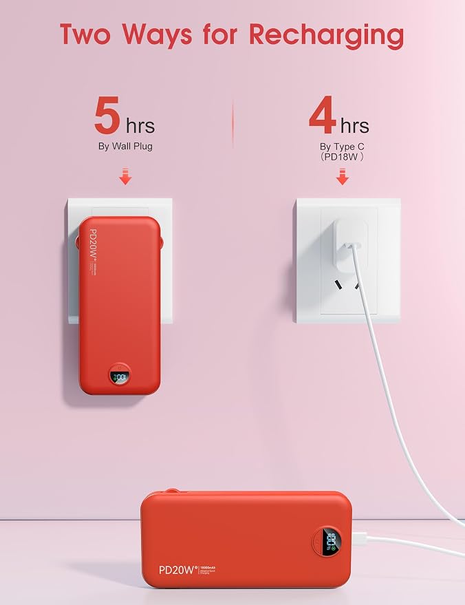 citicr Portable Charger Power Bank, 10000mAh PD20W USB C Fast Charging - Image 8