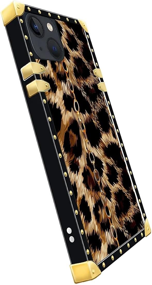 Compatible with iPhone 13 Case, Seamless Gold Chain Leopard Luxury Golden - Image 4