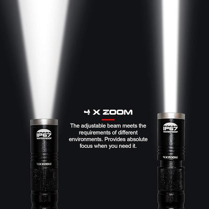 okcomuy Rechargeable LED Pen Light Flashlight, 300 Lumens IP67 Waterproof - Image 4