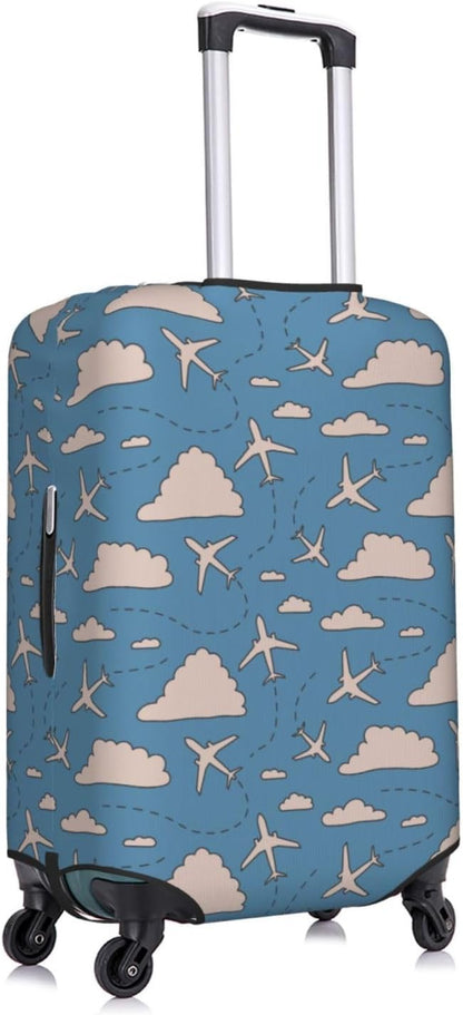 Airplane and Cloud Print Elastic Luggage Cover, Suitcase Protector - Image 3