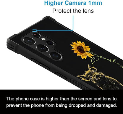 for Samsung Galaxy S23 Ultra Case, Pig Sunflower Yellow Sunshine Pattern - Image 2