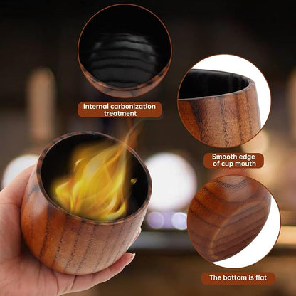Charred Wooden Bourbon Drinking Glass, Birthday Gifts - Image 4