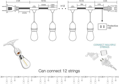 Banord White Outdoor String Lights, Commercial Grade Patio Lights - Image 4