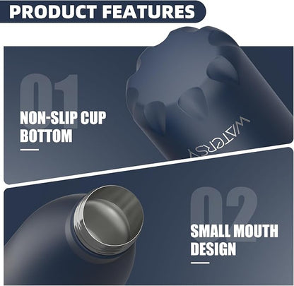 WATERSY Stainless Steel water bottles, 17oz/500ml Insulated Water Bottles - Image 5