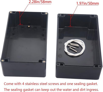 Project Box IP65 Waterproof Junction Box ABS Plastic Black Electrical Boxes DIY - Image 4