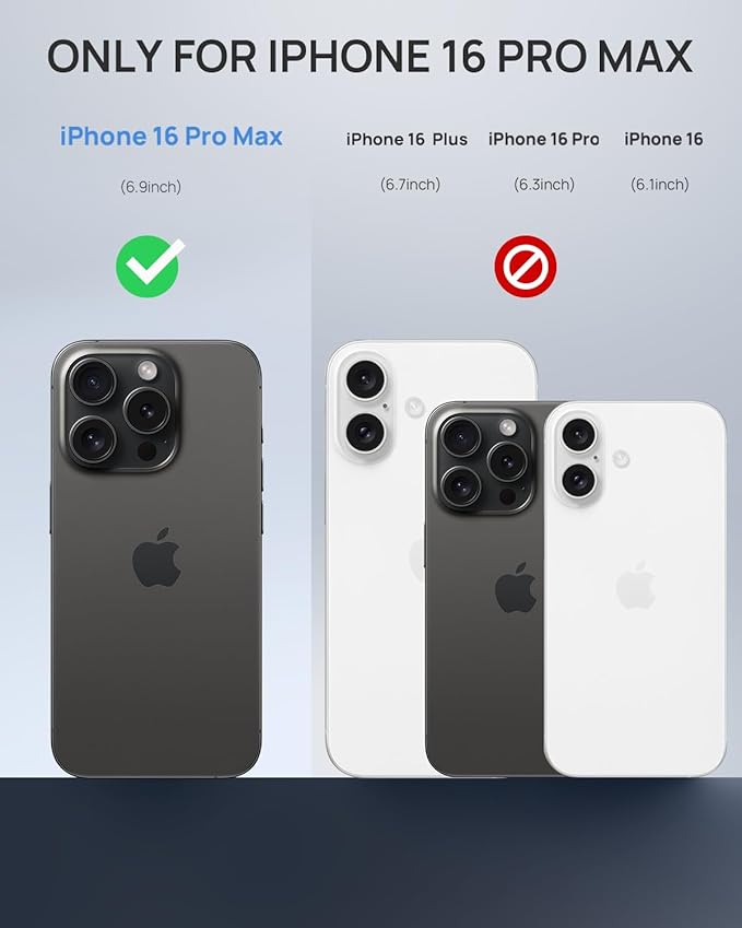 Lanhiem Magnetic for iPhone 16 Pro Max Case, IP68 Waterproof Dustproof Case - Image 8