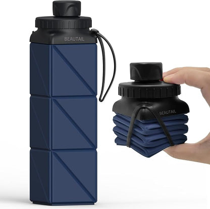 BEAUTAIL Collapsible Water Bottles, Silicone Foldable Water Bottle 610ml by BEAUTAIL