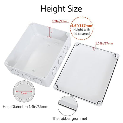 LeMotech Junction Box, Electrical Box IP65 Water Resistant Dustproof ABS - Image 6