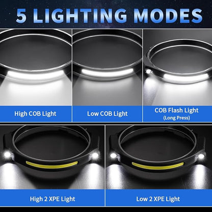 Headlamp Rechargeable 10Pack, 230° Wide Beam Head Lamp - Image 2