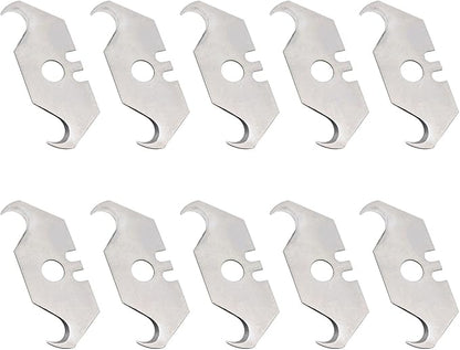 TAODAN 10PCS 1.92x0.74x0.23inch Multipurpose Carbon Steel Hook Shaped Blade by TAODAN