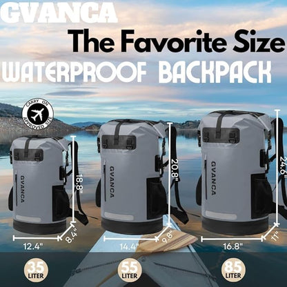Waterproof Roll Top Kayak Dry Backpack, Floating Outdoor Dry Sack Boating - Image 4