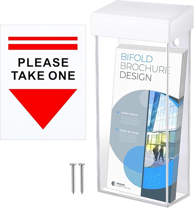 Remerry 1 Pcs Outdoor Brochure Holder 4 x 9 Inch Waterproof Wall Mount by Remerry