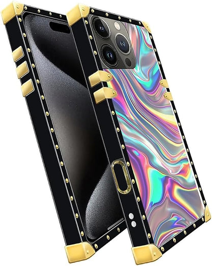Compatible with iPhone 16 Pro Max Case, Holographic Abstract Iridescent - Image 3