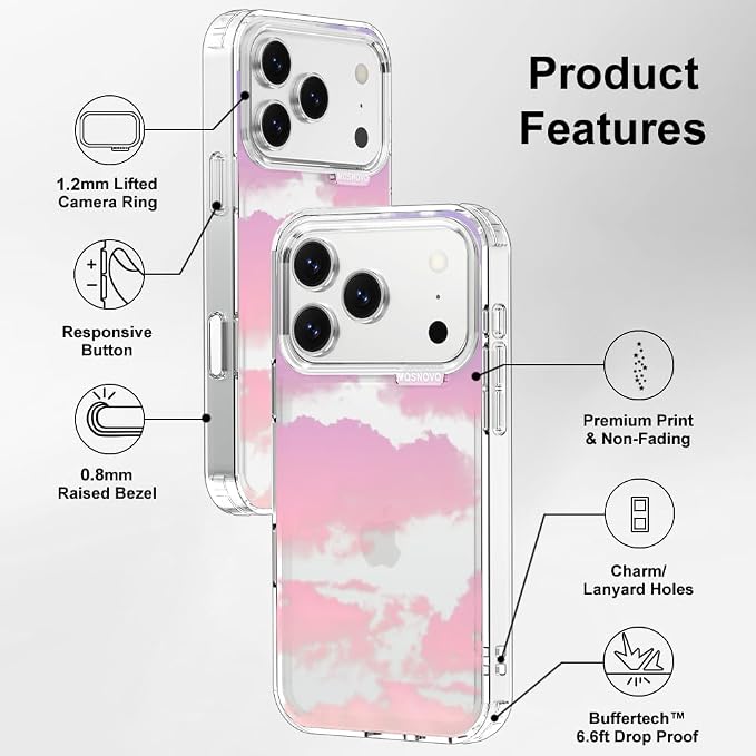 MOSNOVO for iPhone 17 Pro Case, Shockproof Military-Grade Protection 6.6ft Drop - Image 7