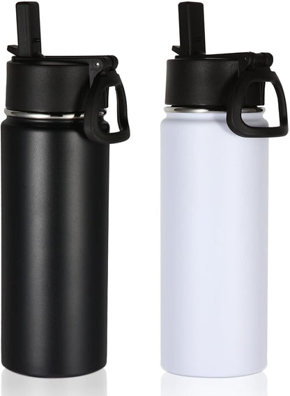 Volhoply 18oz Insulated Water Bottle Bulk 2 Pack, Kids Stainless Steel Water by LiveFully%EF%BC%8CDrinkFreely%E2%80%94KeepGoingwithVolhoply%EF%BC%81
