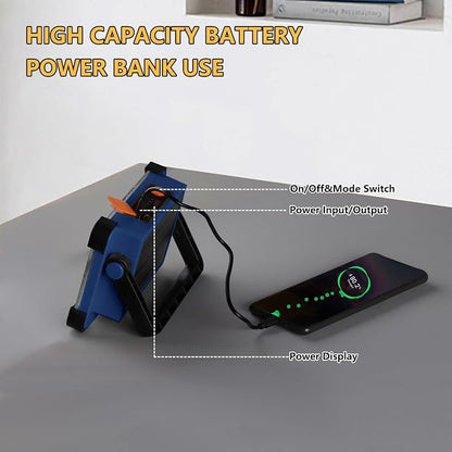 120W Solar Rechargeable Work Light, 144 LED Portable Flood Light - Image 7