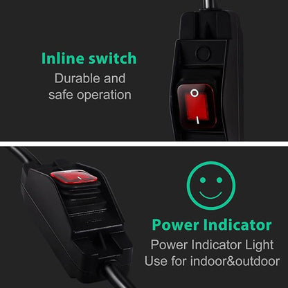 Extension Cord with Switch On/Off Waterproof Switch 35Ft No Plugging and - Image 4