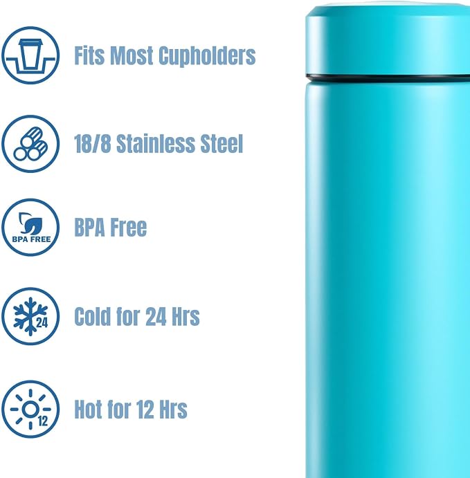 PARACITY Insulated Water Bottle, 15 oz Stainless Steel Water Bottles - Image 4