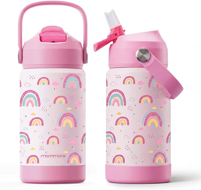 Mommore Kids Water Bottle 12 oz, Insulated Stainless Steel Water Bottle by mommore