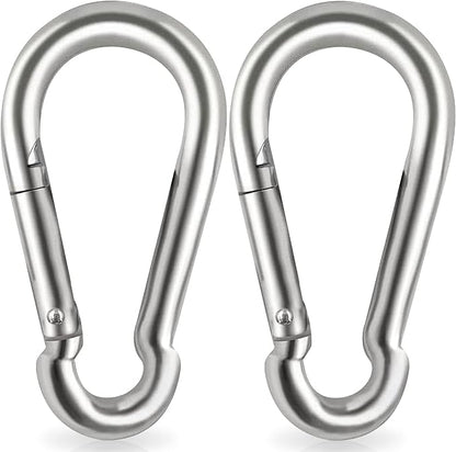 Locking Carabiner Clips, Stainless Steel Spring Snap Hook Locking Carabiner by Acquwistach