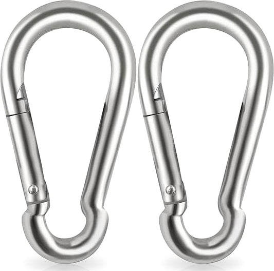 Locking Carabiner Clips, Stainless Steel Spring Snap Hook Locking Carabiner by Acquwistach