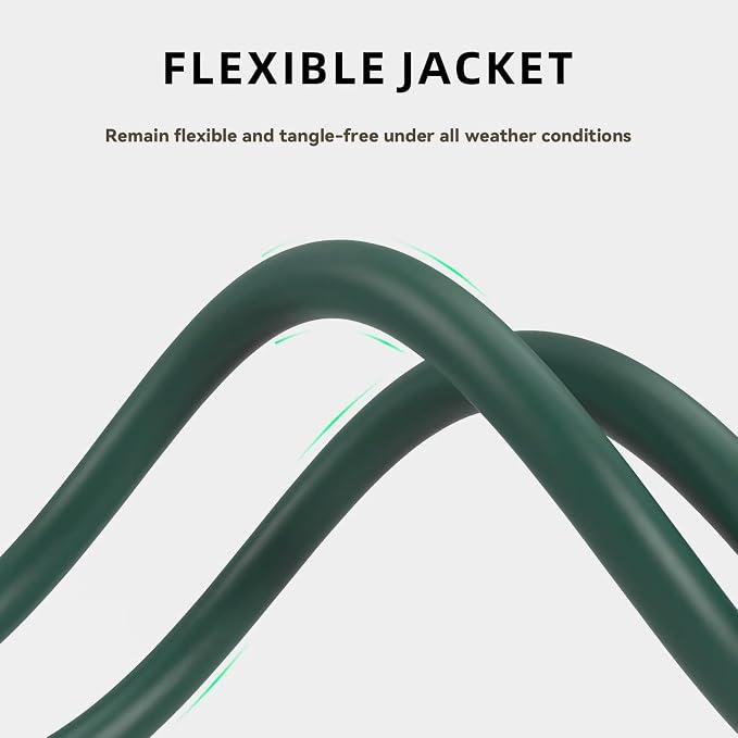 12ft Outdoor Extension Cord for Christmas Decorations- 16/3 Heavy Duty SJTW - Image 4