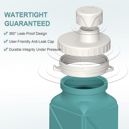 BEAUTAIL Collapsible Water Bottles 20.6oz, Silicone Foldable Portable Travel - Image 4