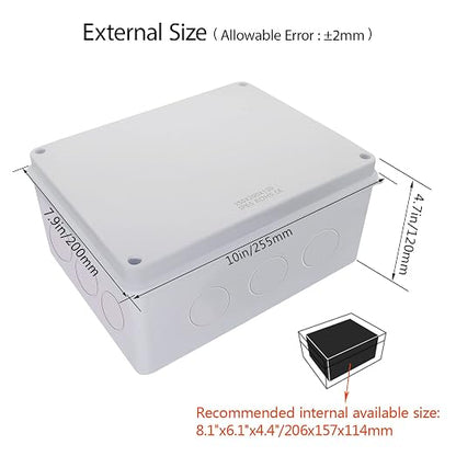 LeMotech Junction Box, Electrical Box IP65 Water Resistant Dustproof ABS - Image 2