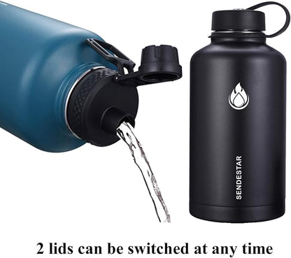 SENDESTAR 64 oz Water Bottle Double Wall Vacuum Insulated Leak Proof Stainless - Image 6