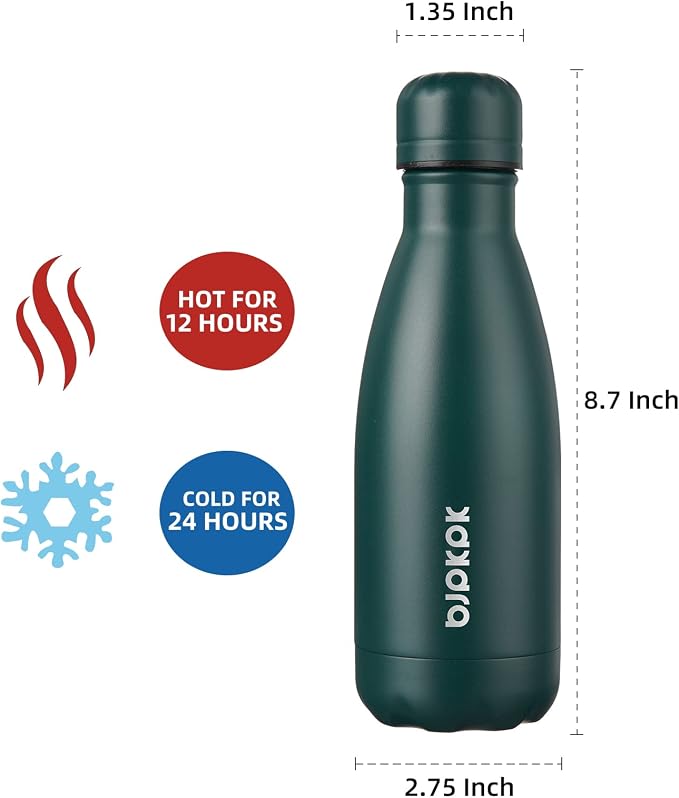 BJPKPK 12oz Small Insulated Water Bottles Stainless Steel Water Bottle - Image 2