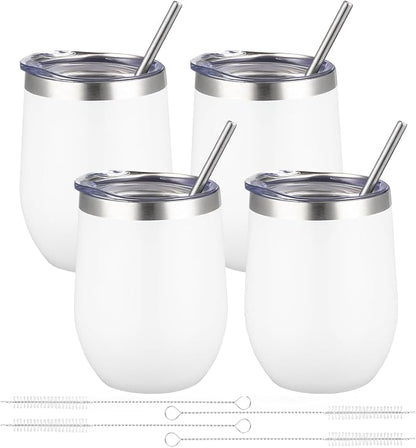 12oz/4 Pack Wine Tumbler Glasses by YEBTSLife