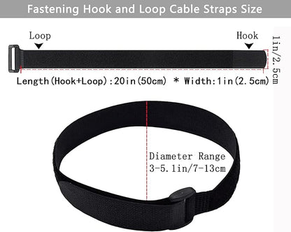 10 Pack Reusable Fastening Cable Ties and Cable Straps, Adjustable - Image 3