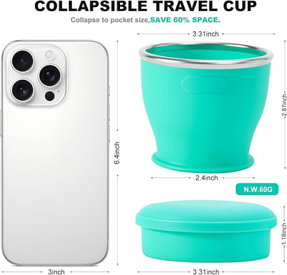 Collapsible Travel Cup, BPA-Free Reusable Water Cup, Lightweight Drinking Cups - Image 4