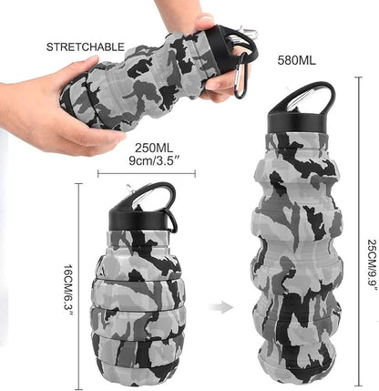 QiCheng&LYS Collapsible Water Bottle – Reuseable BPA Free Silicone Travel Water - Image 7