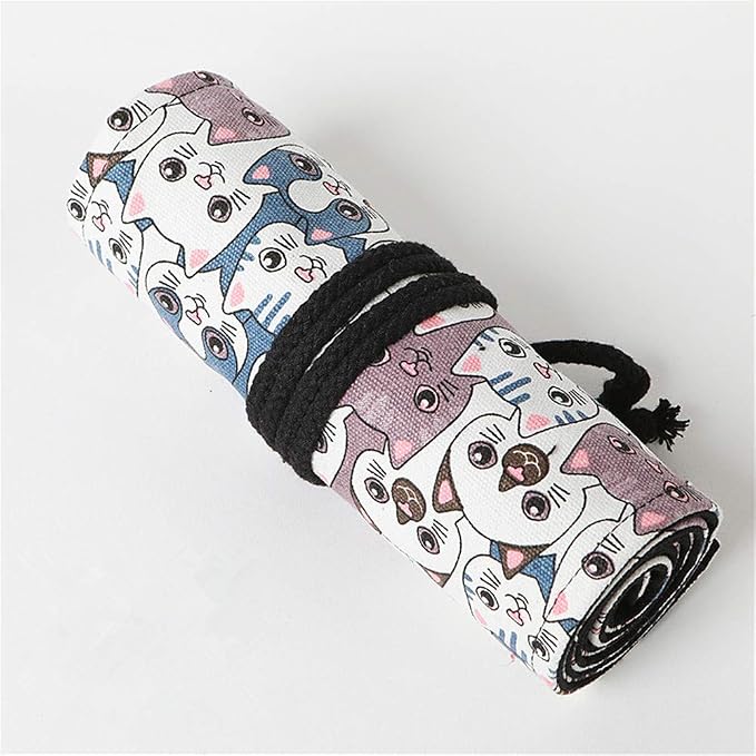 Funny live 24/36/48/72 Slots Colored Pencil Wrap Roll up Pen Holder Case - Image 7