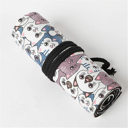 Funny live 24/36/48/72 Slots Colored Pencil Wrap Roll up Pen Holder Case - Image 7