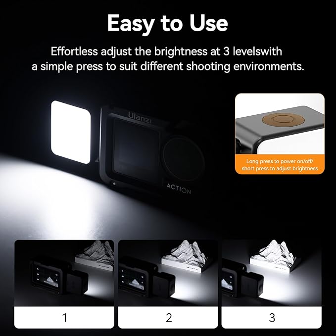 ULANZI LM18 2-Pack Vlogging Light Mini LED Action Camera Video Light Magnetic - Image 4
