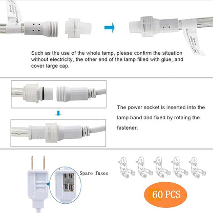 200ft LED Rope Lights Outdoor, 1440 LED Flexible Tube Lights - Image 4