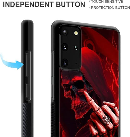 for Samsung Galaxy S20 Plus Case, Gestures Funny Skull Pattern Graphic Design - Image 3