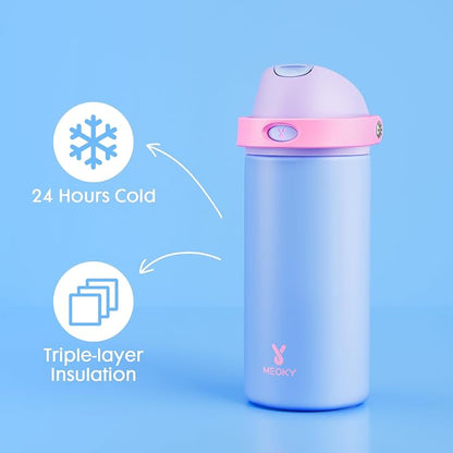 18 oz Insulated Water Bottle for Sports: Meoky Kids Water Bottle - Image 3