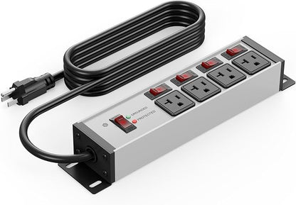CCCEI Heavy Duty Surge Protector Power Strip 20 Amp Individual Switches. 25FT by CCCEI