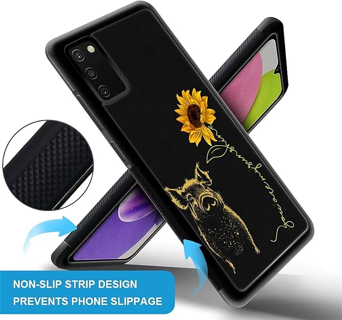 for Samsung Galaxy S20 FE Case, Pig Sunflower Yellow Sunshine Pattern Graphic - Image 4