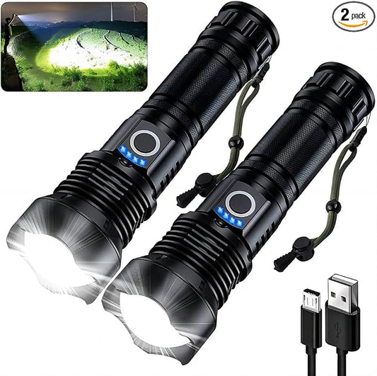 MILAOSHU Rechargeable Flashlights 90000 High Lumens by MILAOSHU