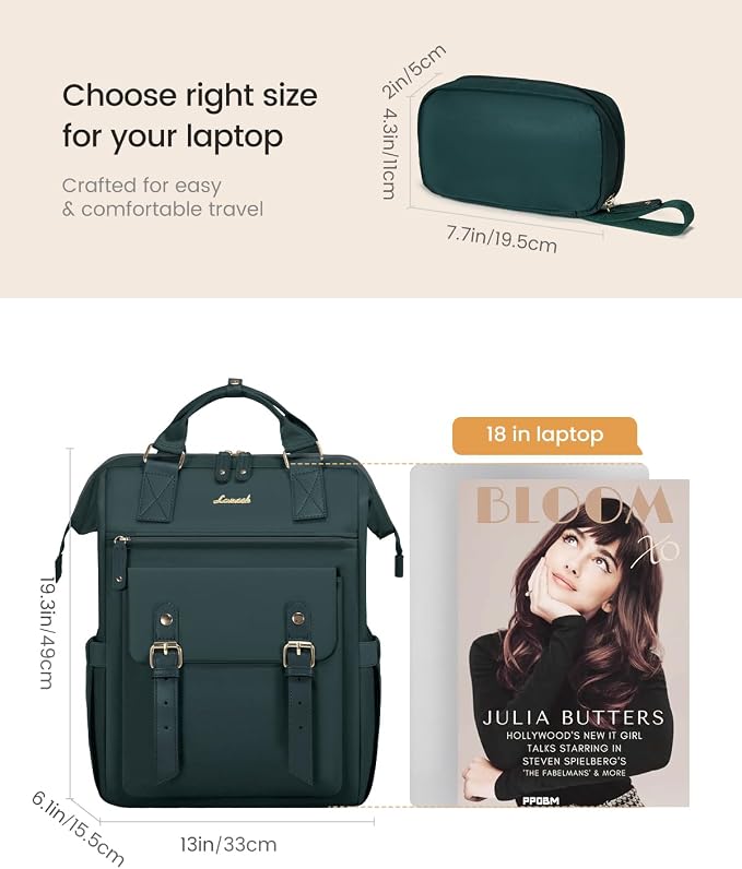 LOVEVOOK 18 Inch Backpack for Women, Extra Large Travel Laptop Backpack - Image 8