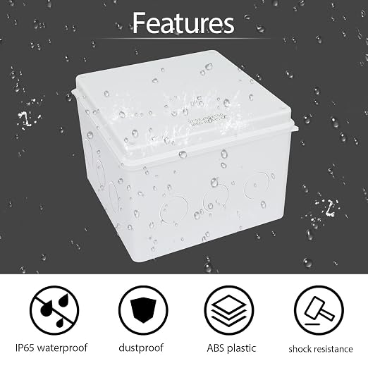 LeMotech Junction Box, Electrical Box IP65 Water Resistant Dustproof ABS - Image 5