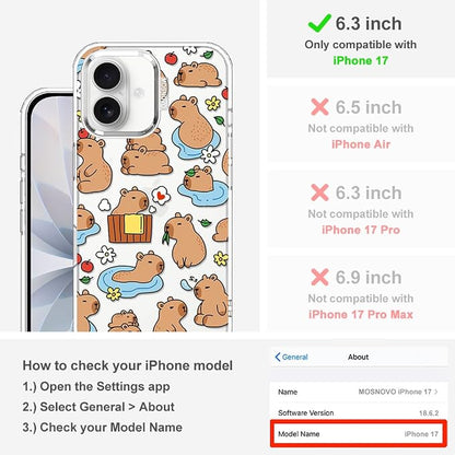 MOSNOVO for iPhone 17 Case, Shockproof Military-Grade Protection 6.6ft Drop - Image 2